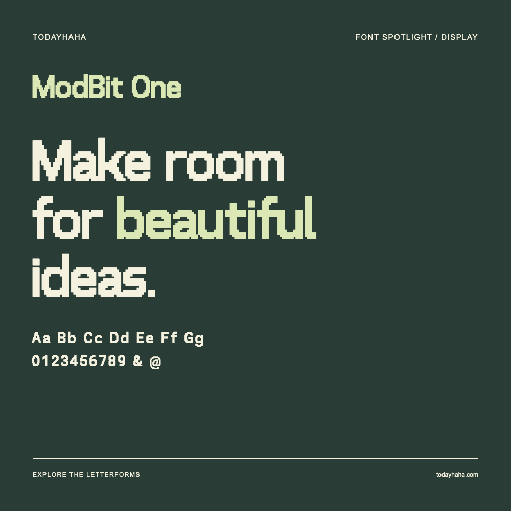 ModBit One — Typografieposter mit Beispieltext