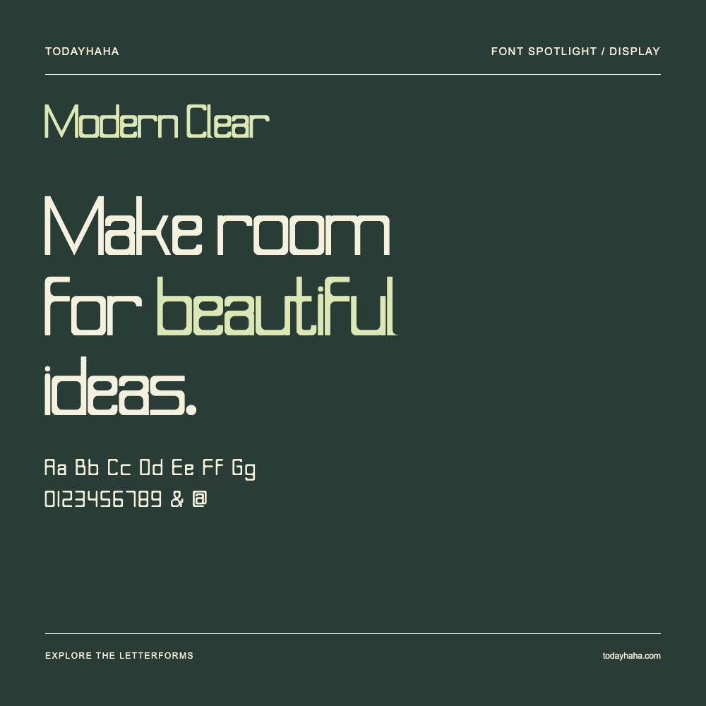 Modern Clear — Typografieposter mit Beispieltext
