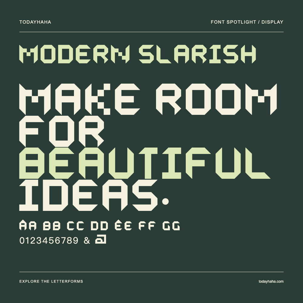 Modern Slarish — Poster tipografico con testo di esempio