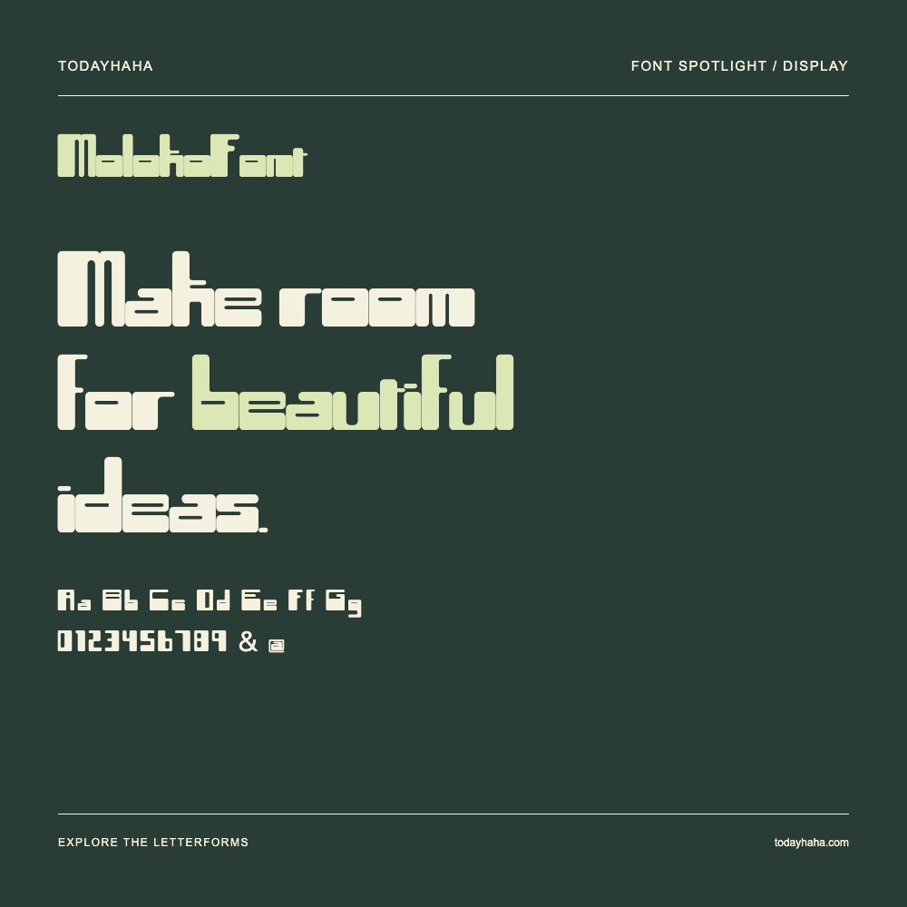MolokoFont — Typografieposter mit Beispieltext