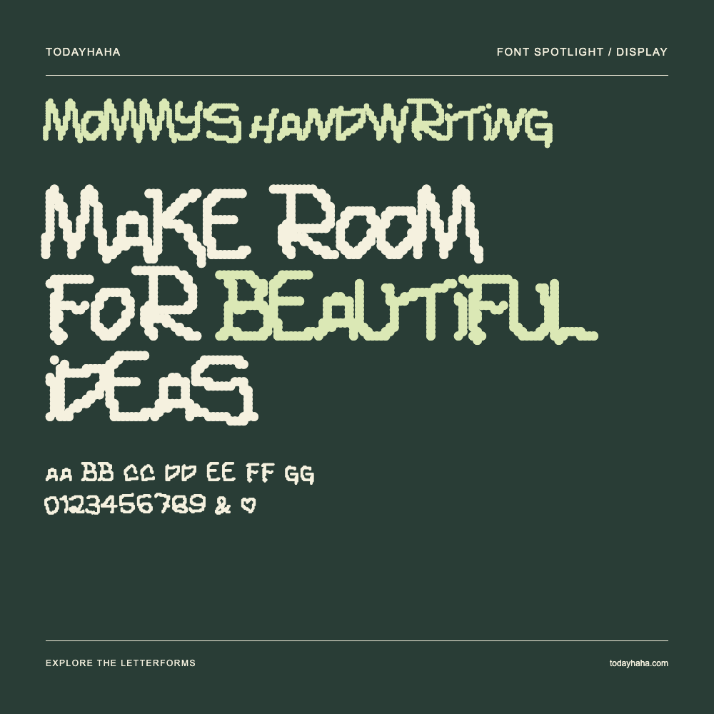 Mommy's Handwriting — Typografieposter mit Beispieltext