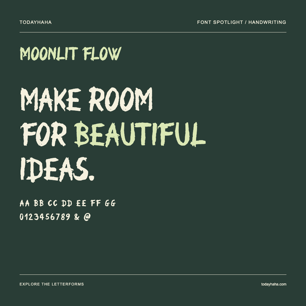 Moonlit Flow — Typography poster with sample text