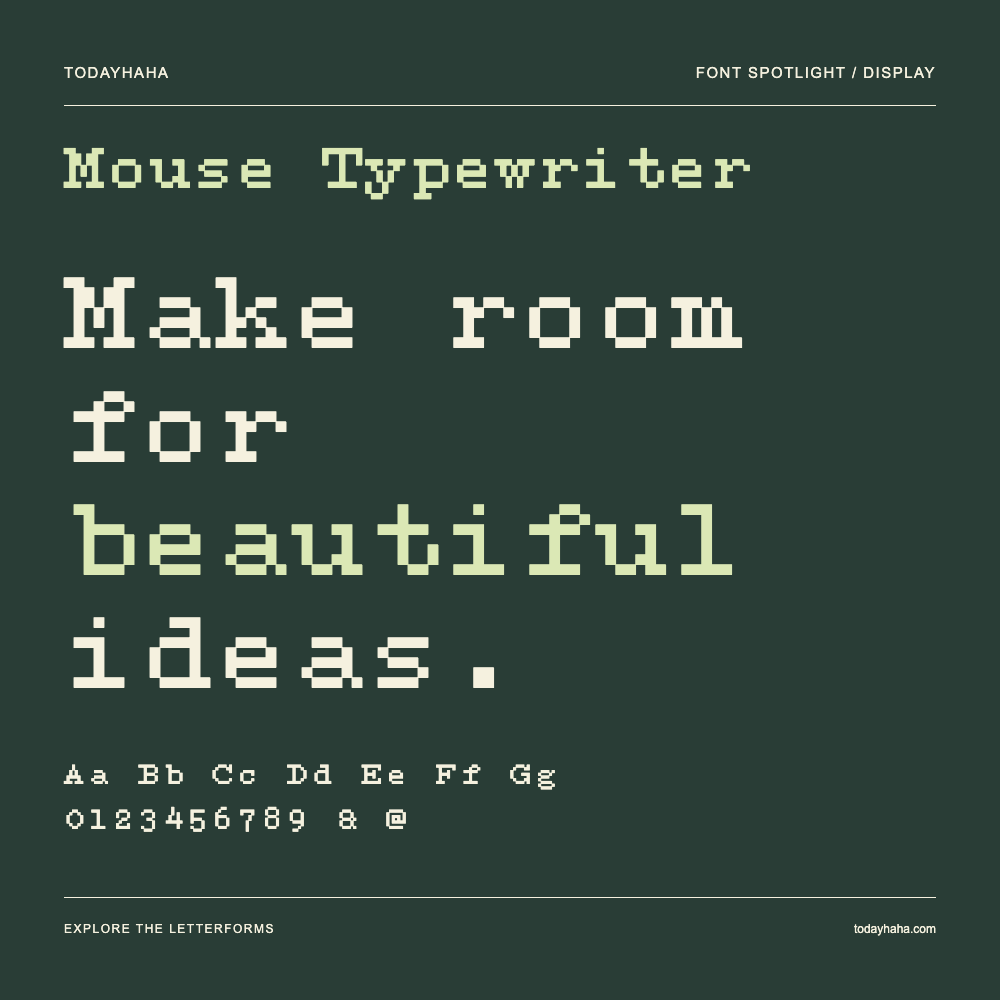 Mouse Typewriter — Typografieposter mit Beispieltext