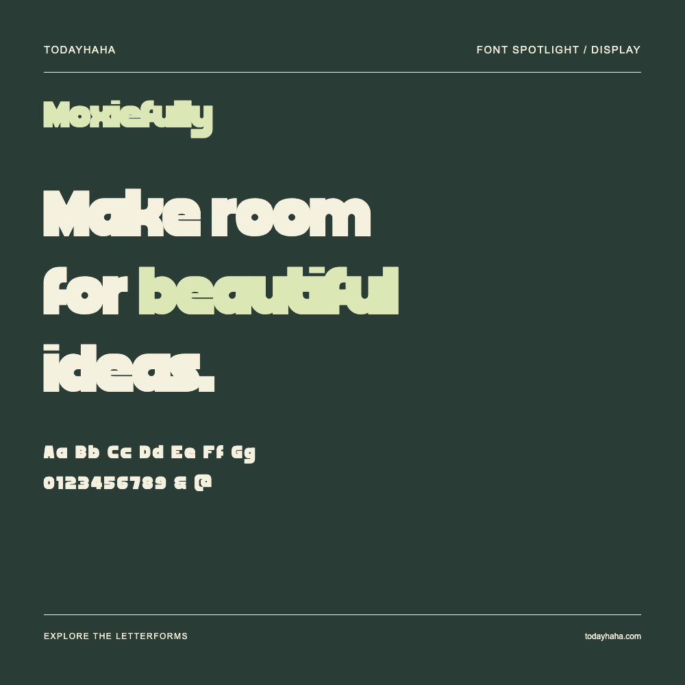 Moxiefully — Typography poster with sample text