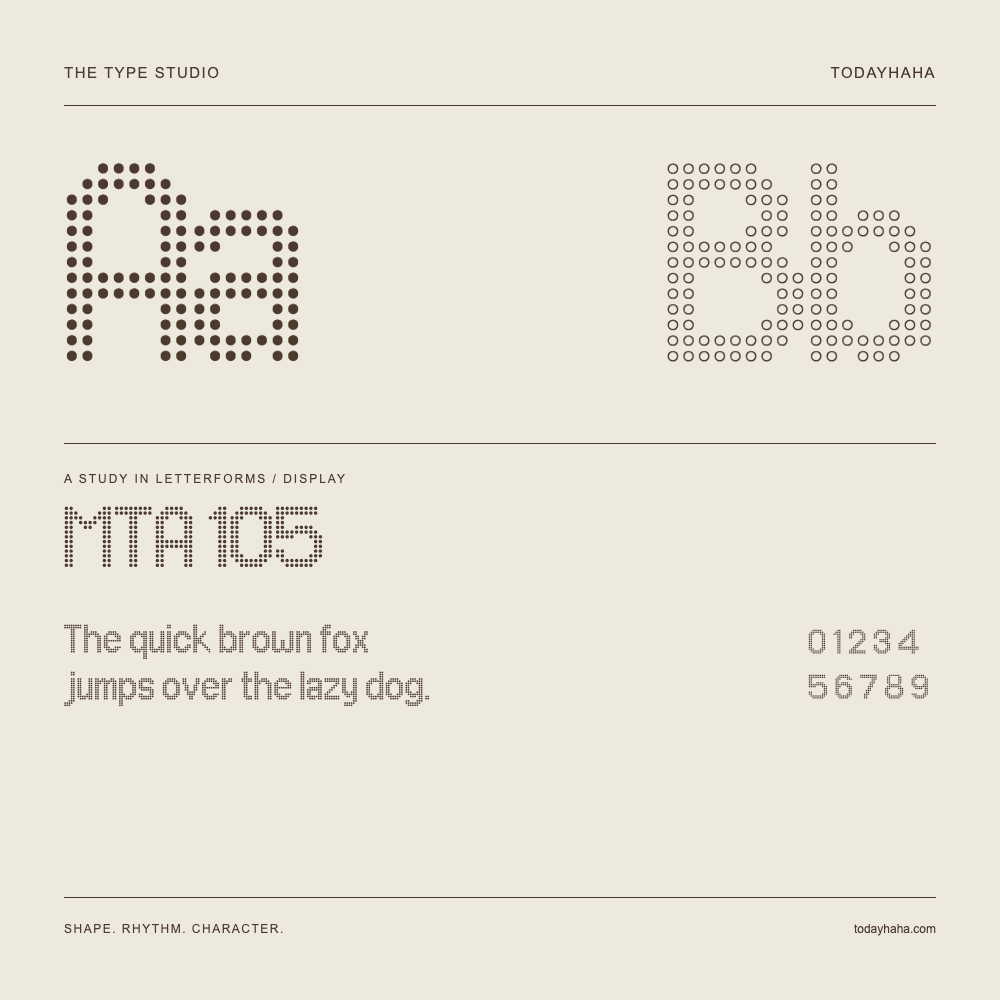 MTA 105 — Studio delle lettere con frase e numeri