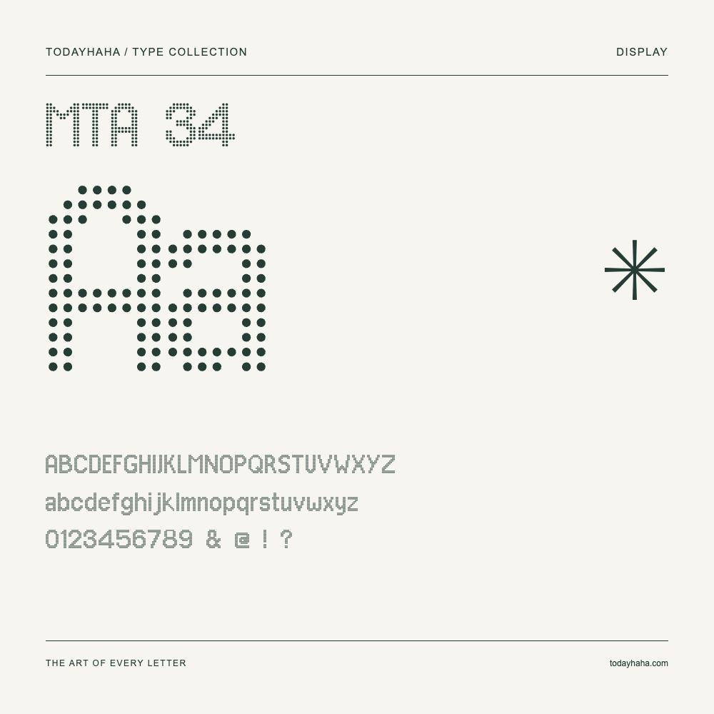 MTA 34 — Muestra de mayúsculas, minúsculas y números