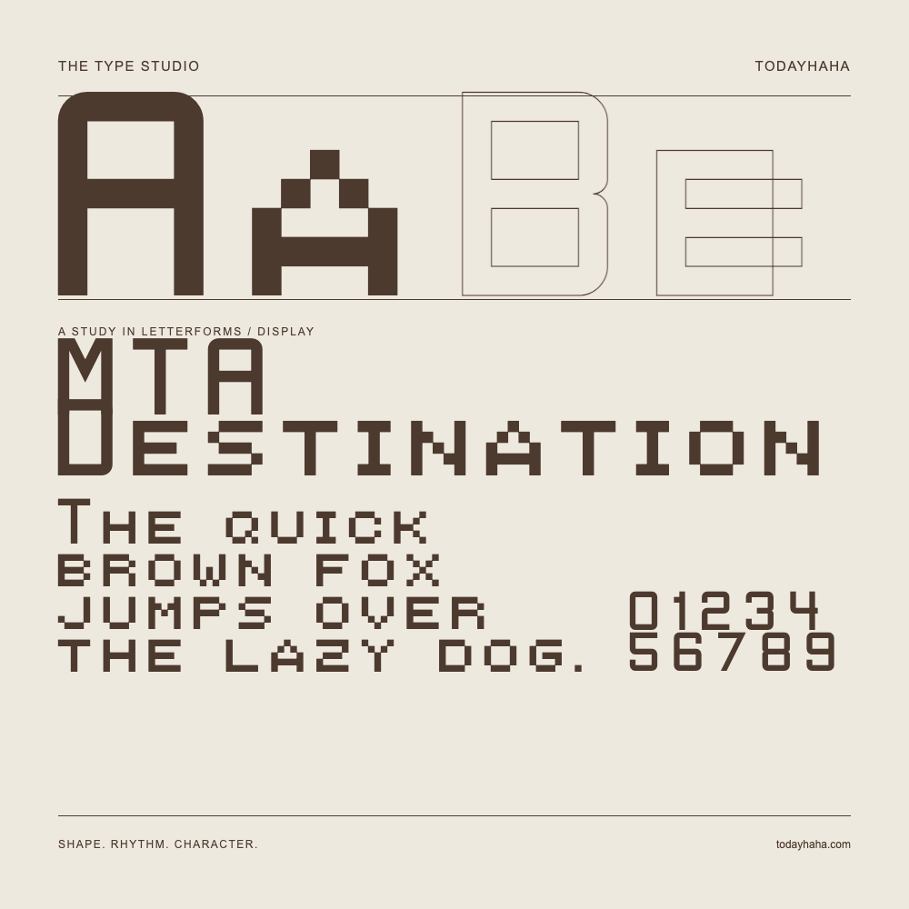 MTA Destination — Étude des lettres avec une phrase et des chiffres