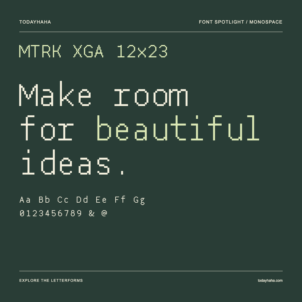 MTRK XGA 12x23 — Typografieposter mit Beispieltext