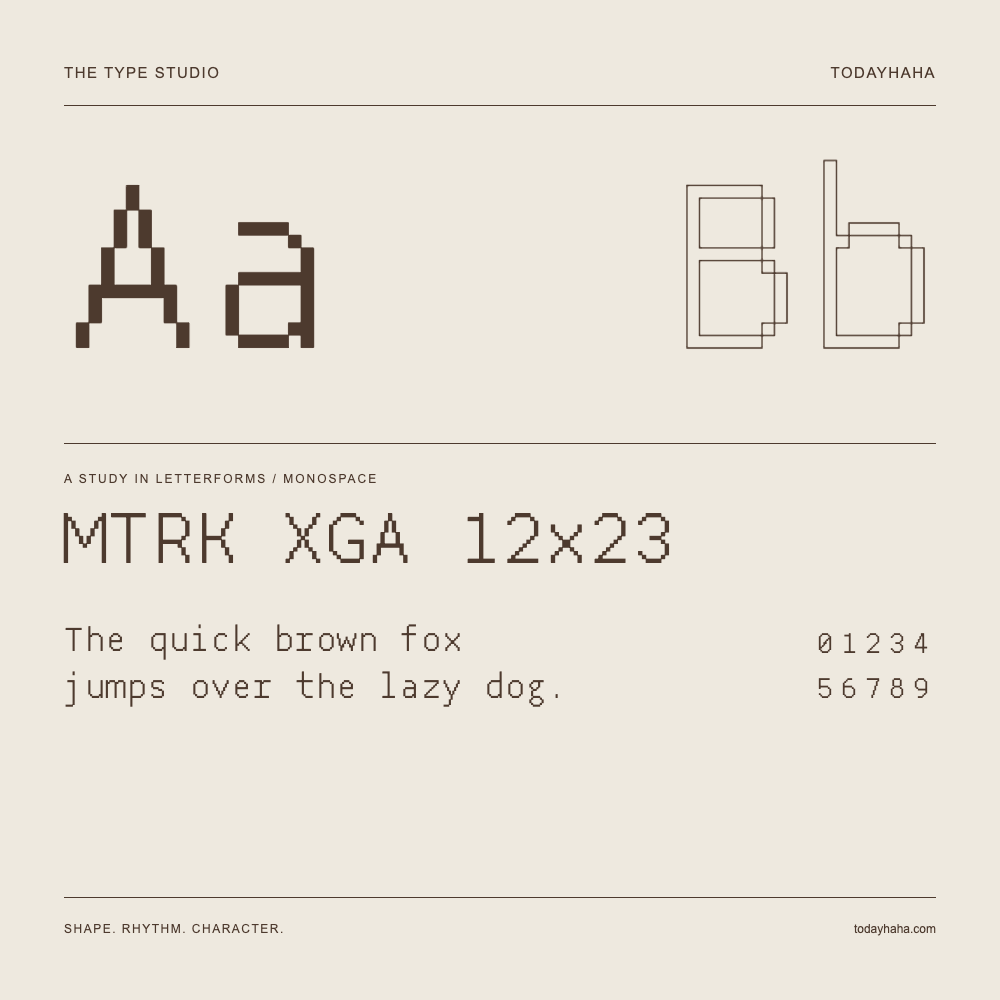 MTRK XGA 12x23 — Buchstabenstudie mit Beispielsatz und Ziffern