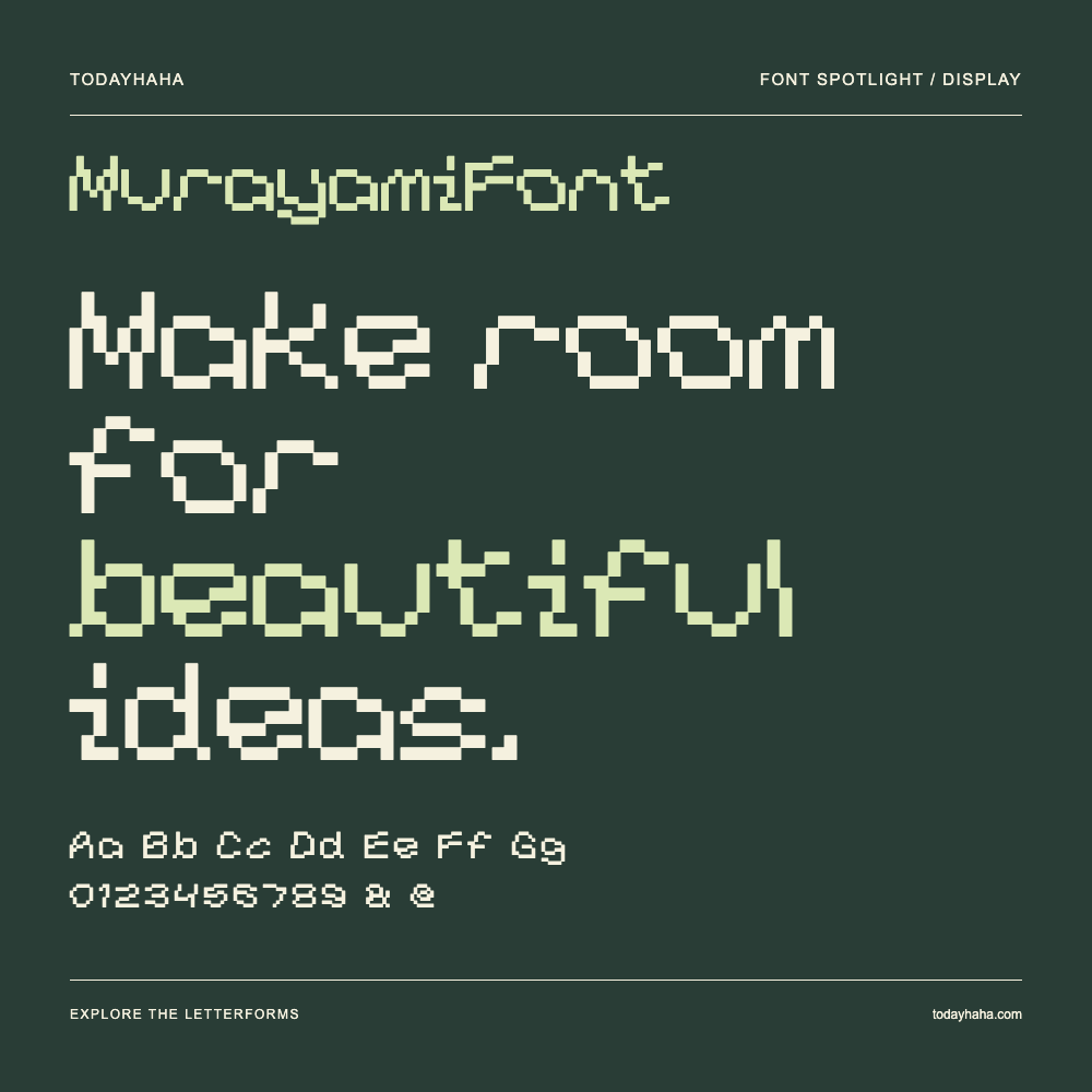 MurayamiFont — Typografieposter mit Beispieltext
