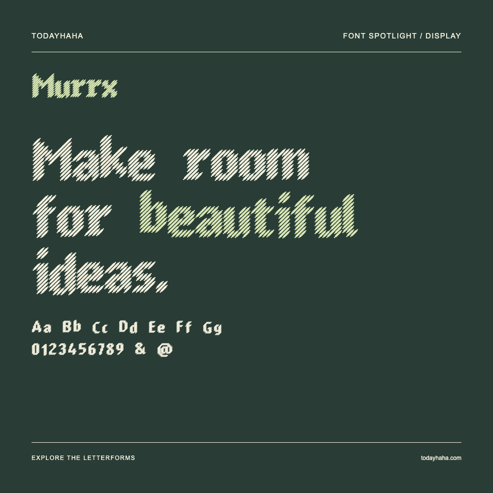 Murrx — Typografieposter mit Beispieltext