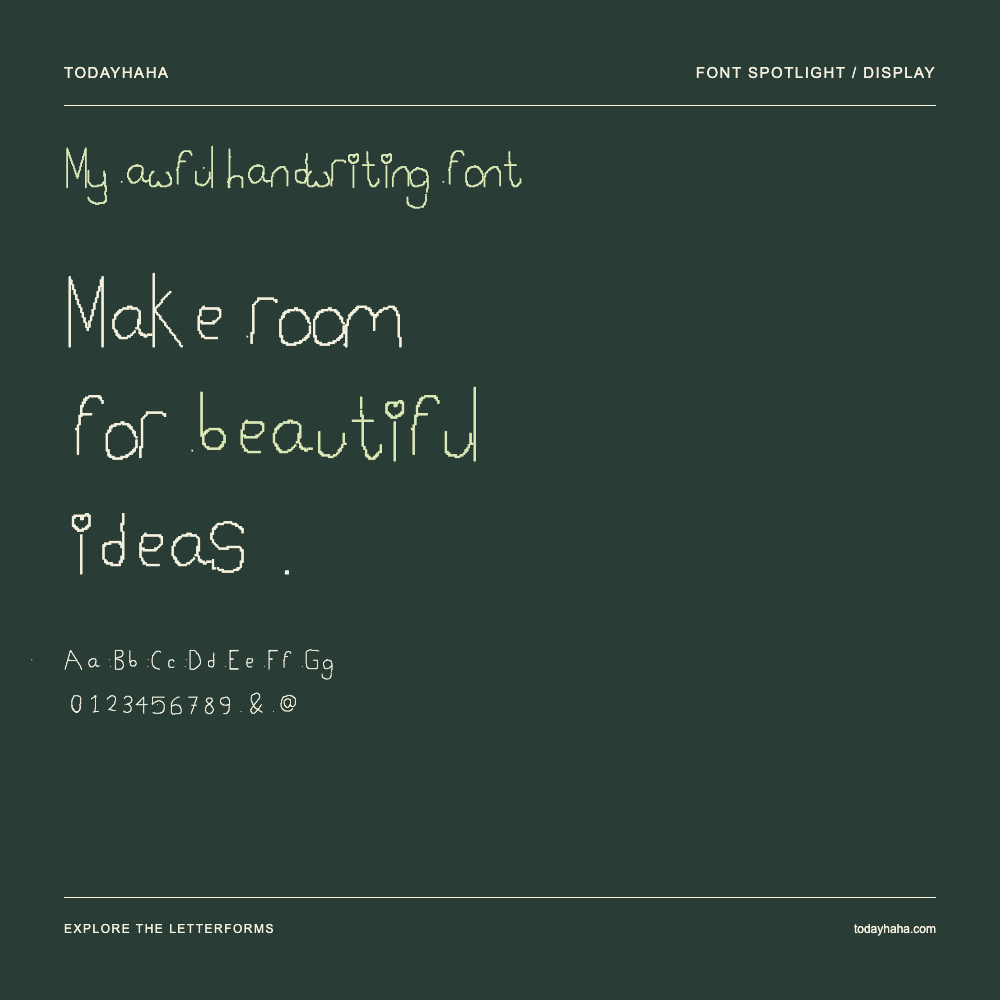 My awful handwriting font — Typografieposter mit Beispieltext