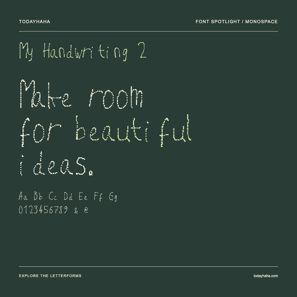 My Handwriting 2 — Póster tipográfico con texto de muestra
