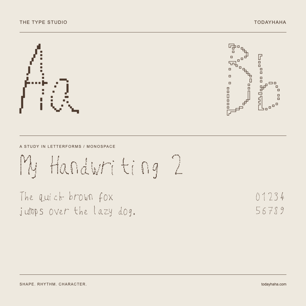My Handwriting 2 — Estudio de letras con una frase y números