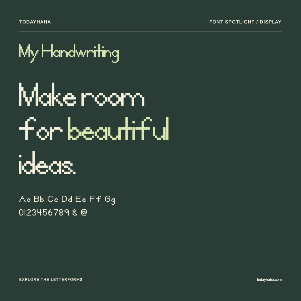 My Handwriting — Typografieposter mit Beispieltext