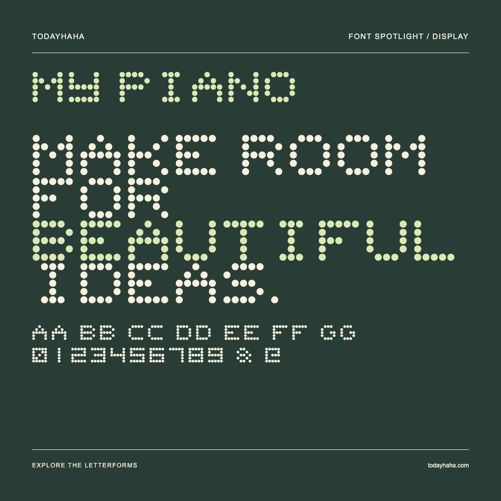 My piano — Typography poster with sample text