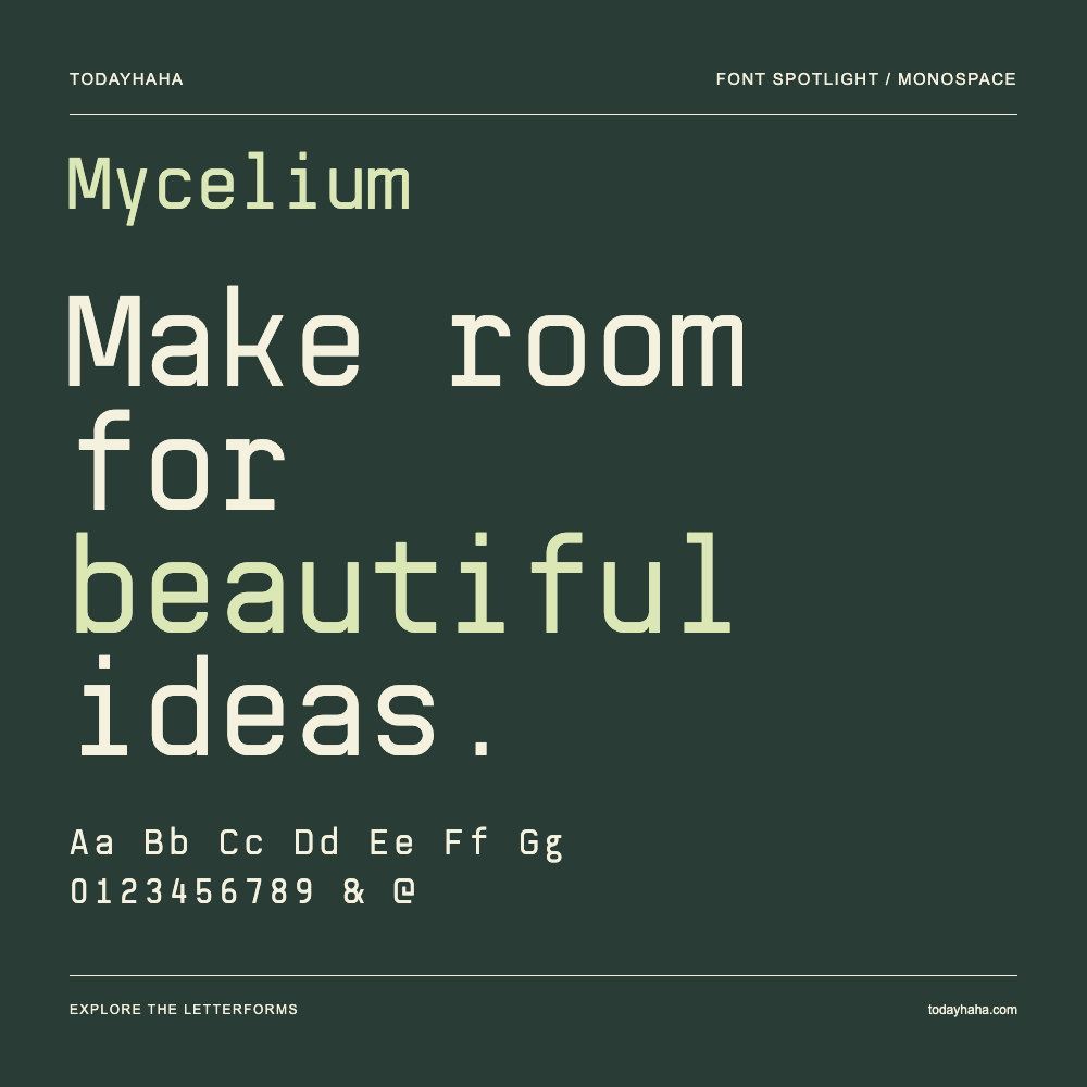 Mycelium — Typografieposter mit Beispieltext