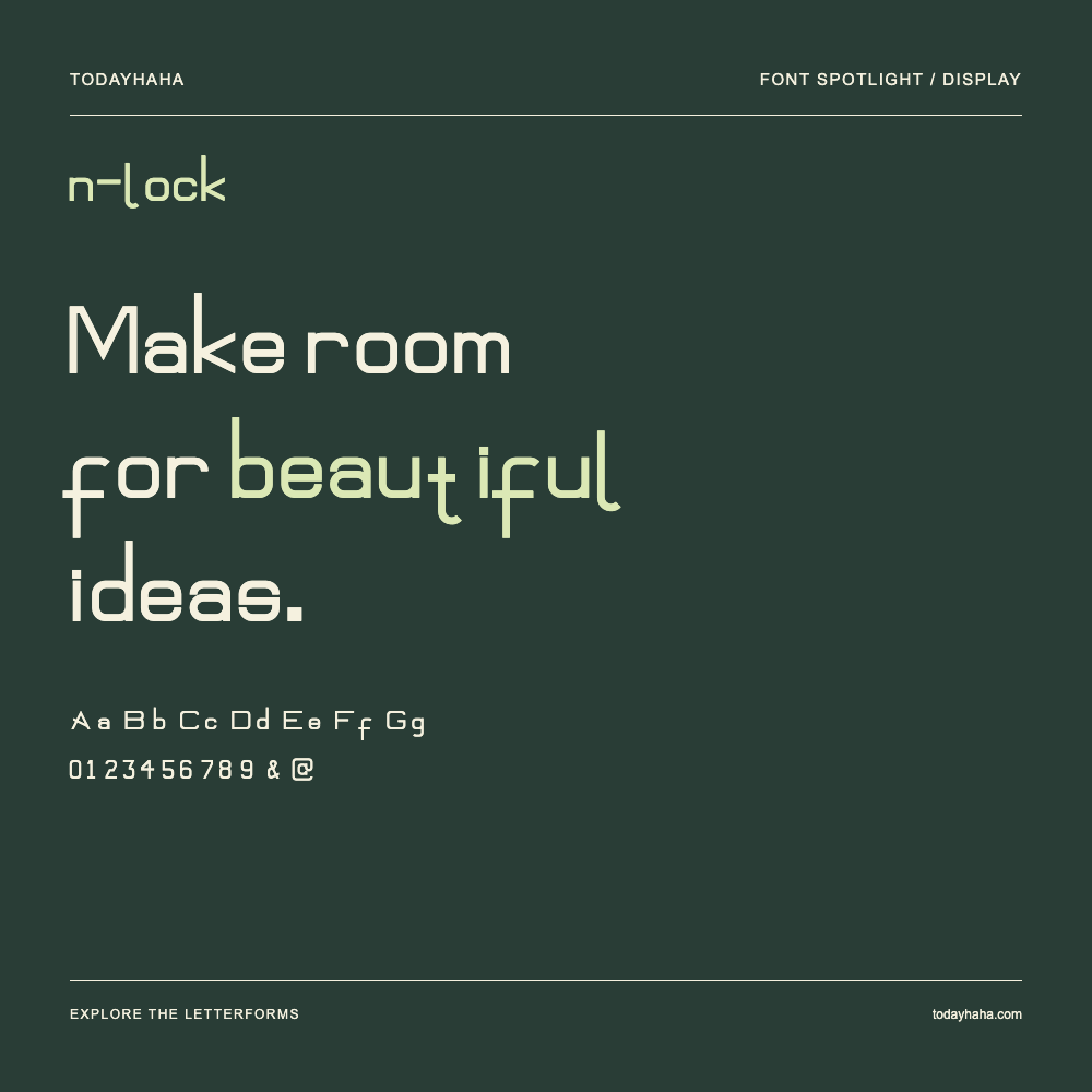 n-lock — Affiche typographique avec exemple de texte