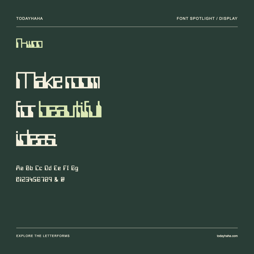 N-woo — Typografieposter mit Beispieltext
