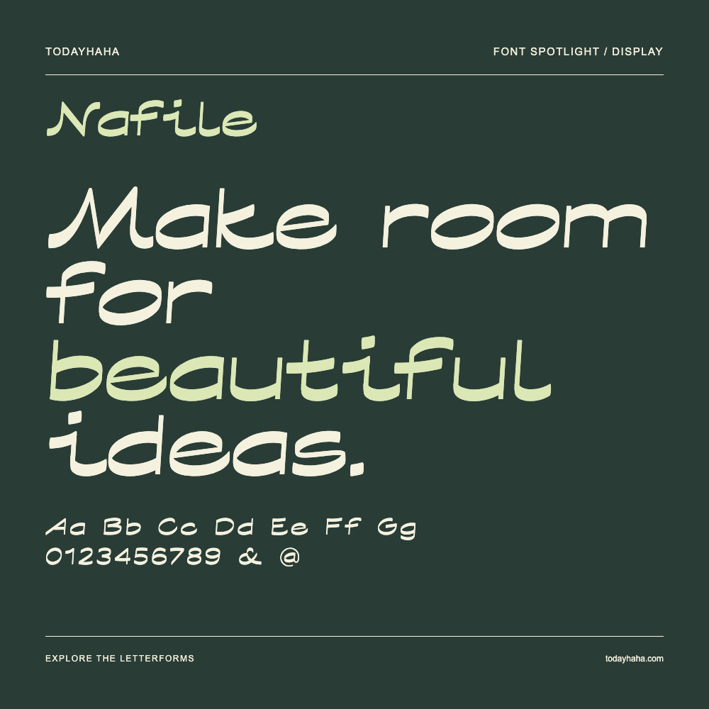 Nafile — Poster tipografico con testo di esempio