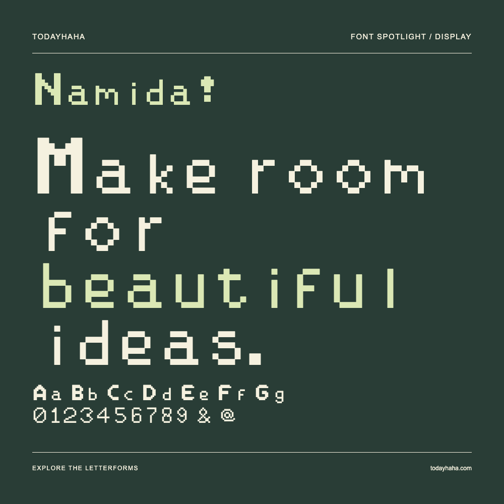 Namida! — Typografieposter mit Beispieltext