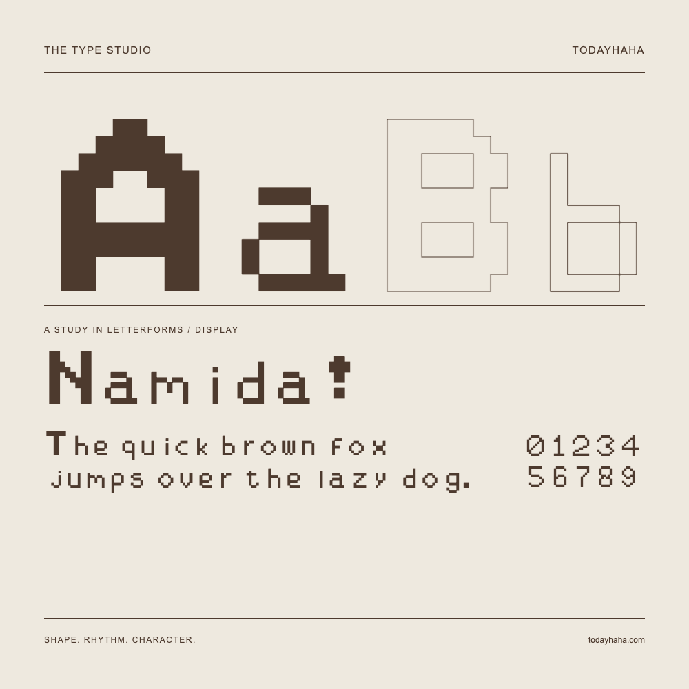 Namida! — Buchstabenstudie mit Beispielsatz und Ziffern