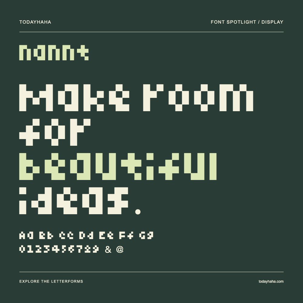 nannt — Typography poster with sample text