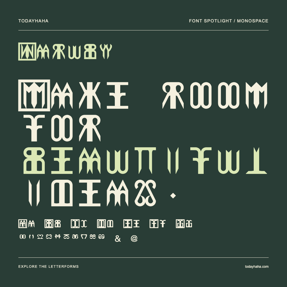 Naruby — Póster tipográfico con texto de muestra