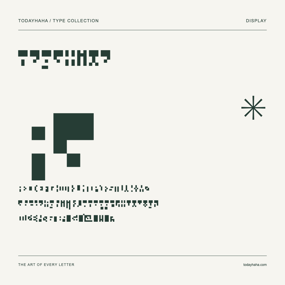 negative — Font specimen with uppercase and lowercase letters and numbers