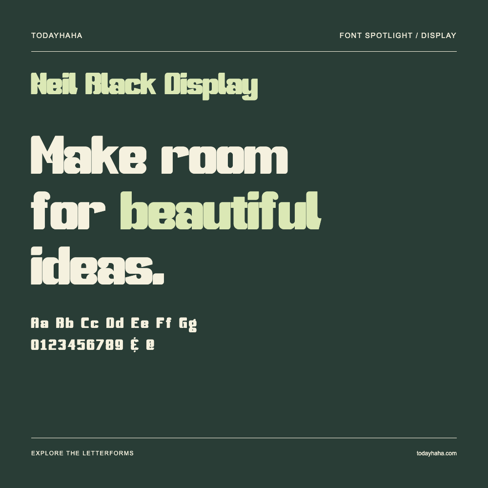 Neil Black Display — Typografieposter mit Beispieltext