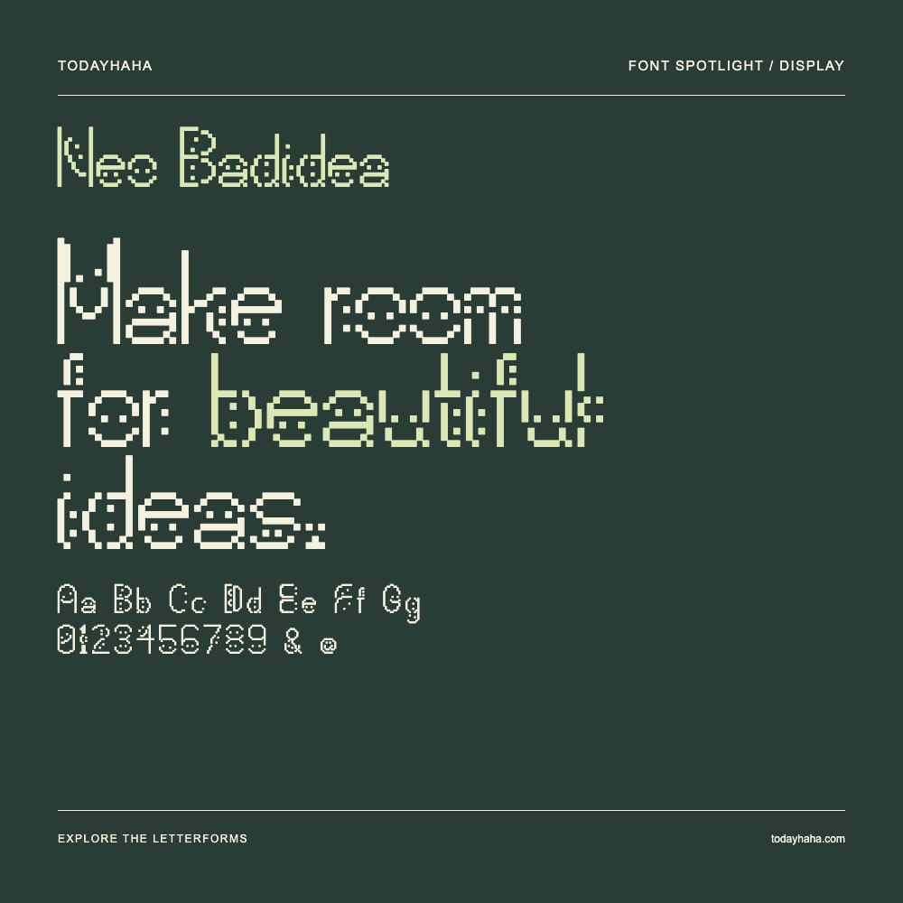 Neo Badidea — Typografieposter mit Beispieltext