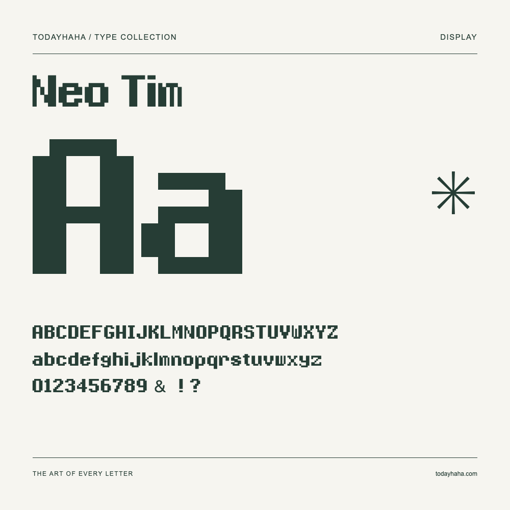 Neo Tim — Campione con lettere maiuscole, minuscole e numeri