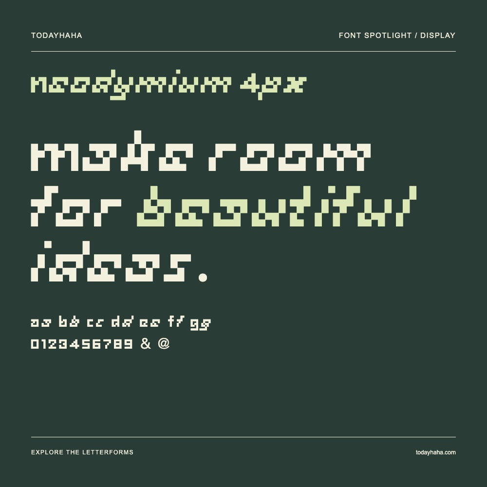 Neodymium 4px — Poster tipografico con testo di esempio