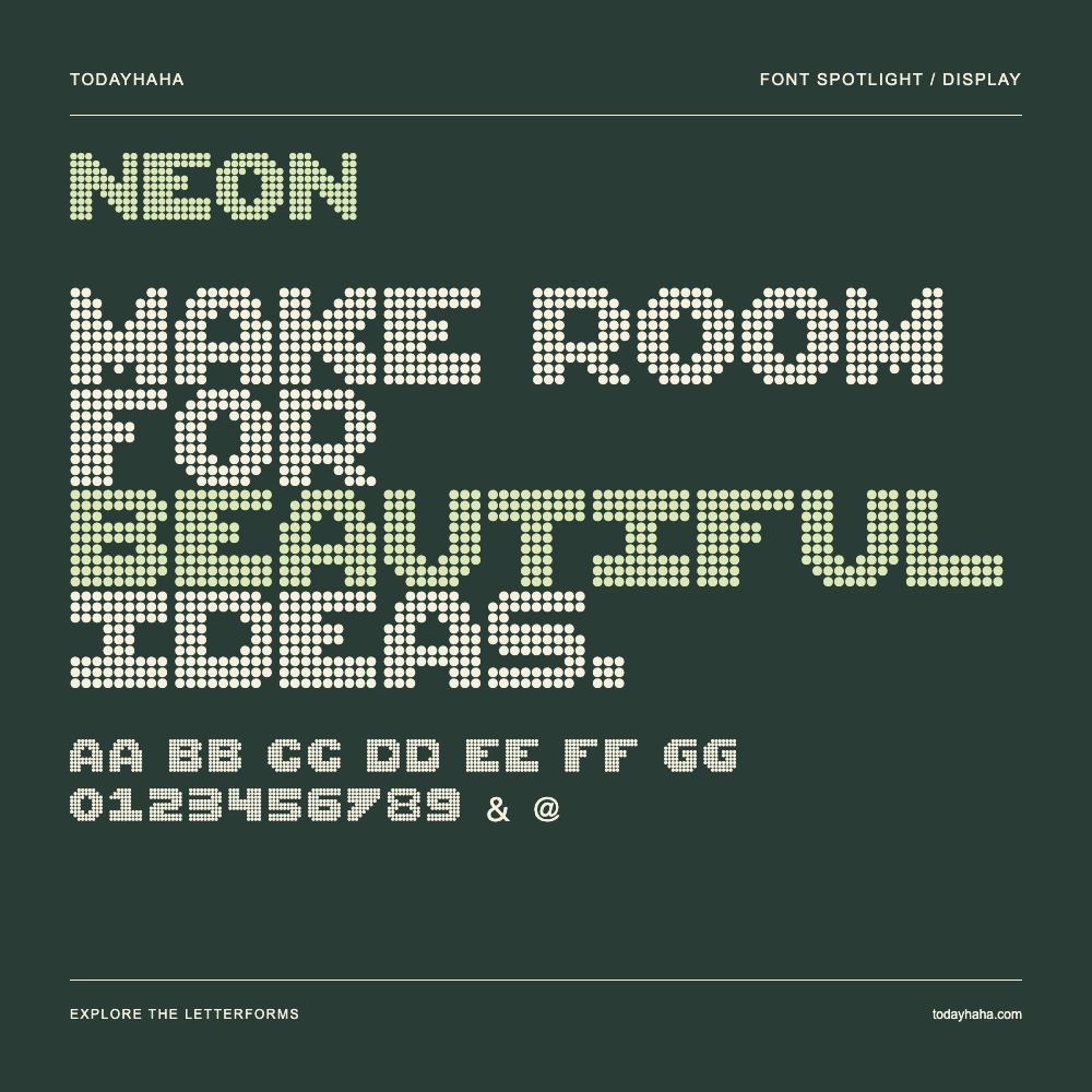Neon — Typografieposter mit Beispieltext
