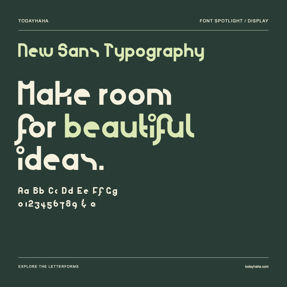 New Sans Typography — Póster tipográfico con texto de muestra