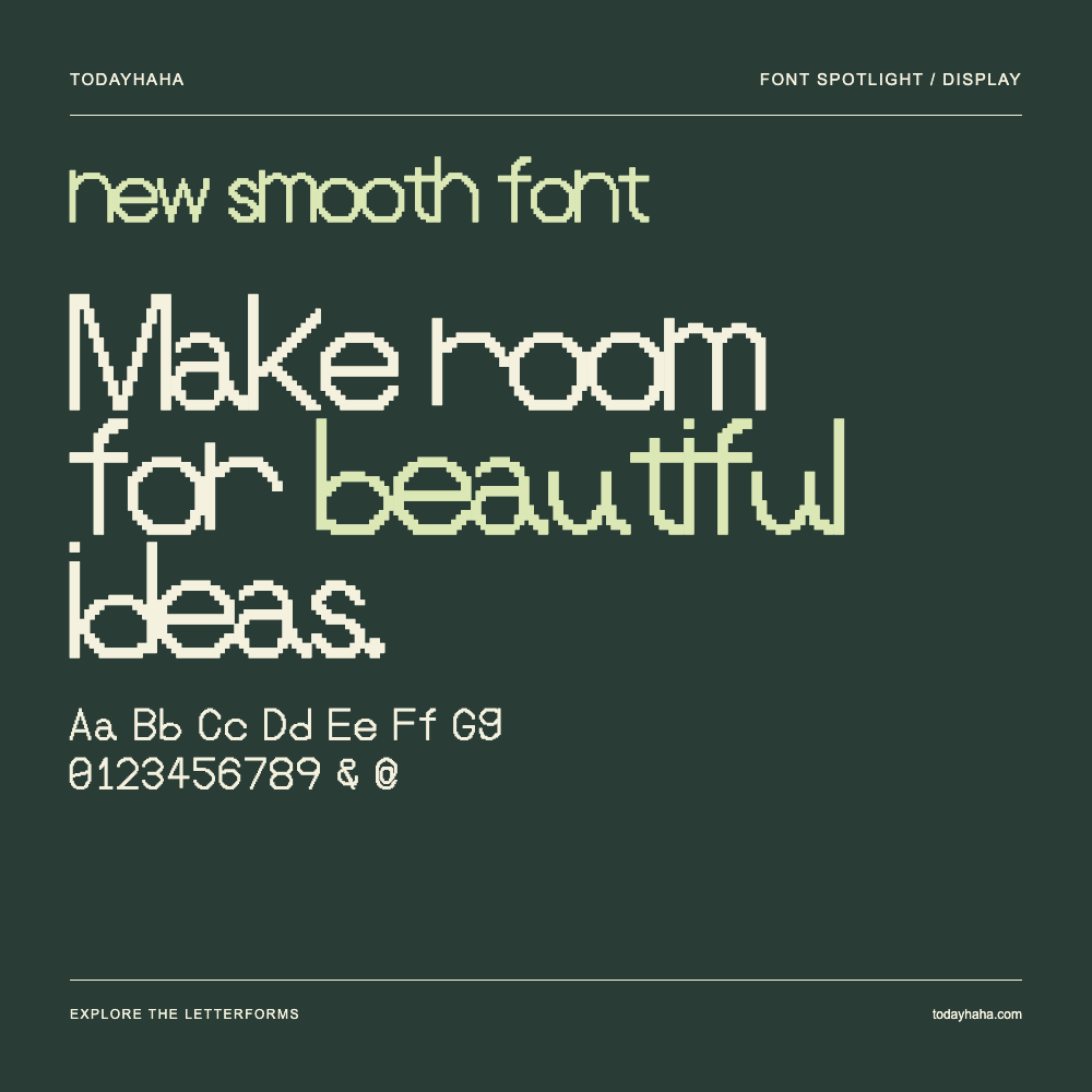new smooth font — Póster tipográfico con texto de muestra