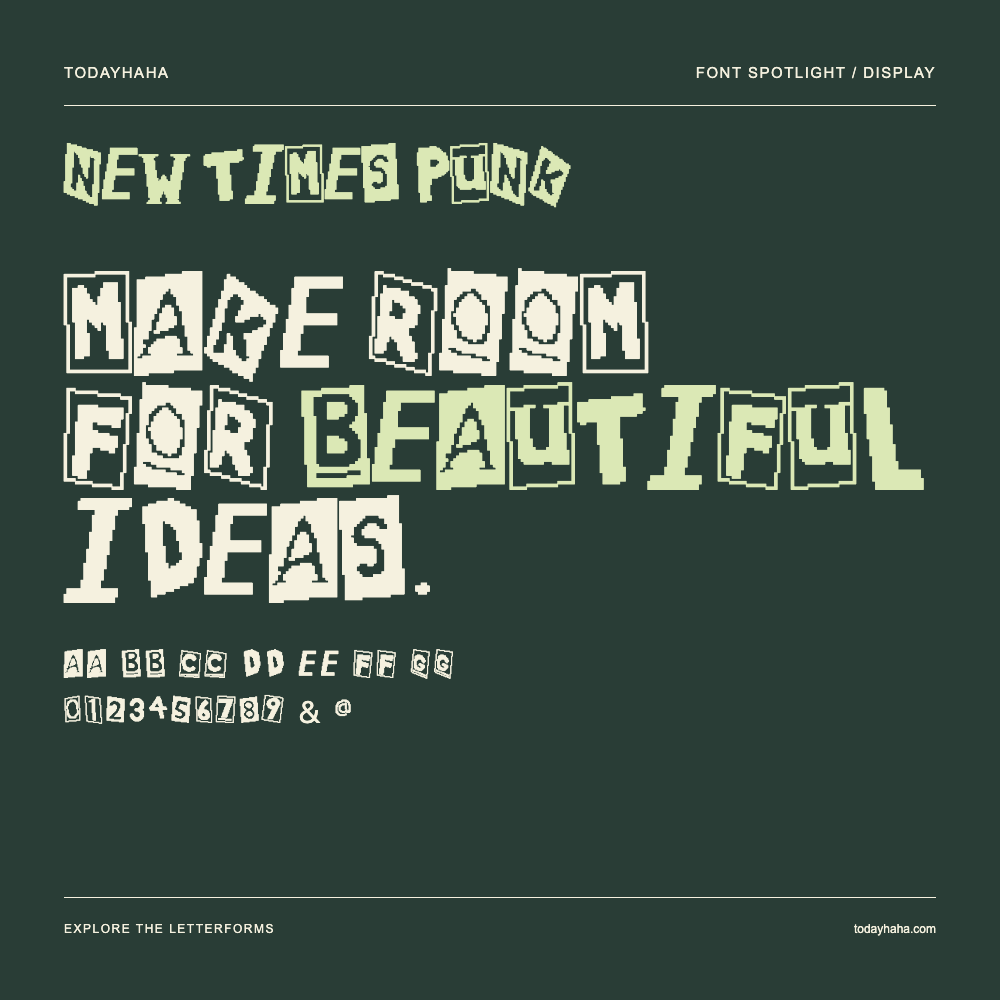 New Times Punk — Typography poster with sample text