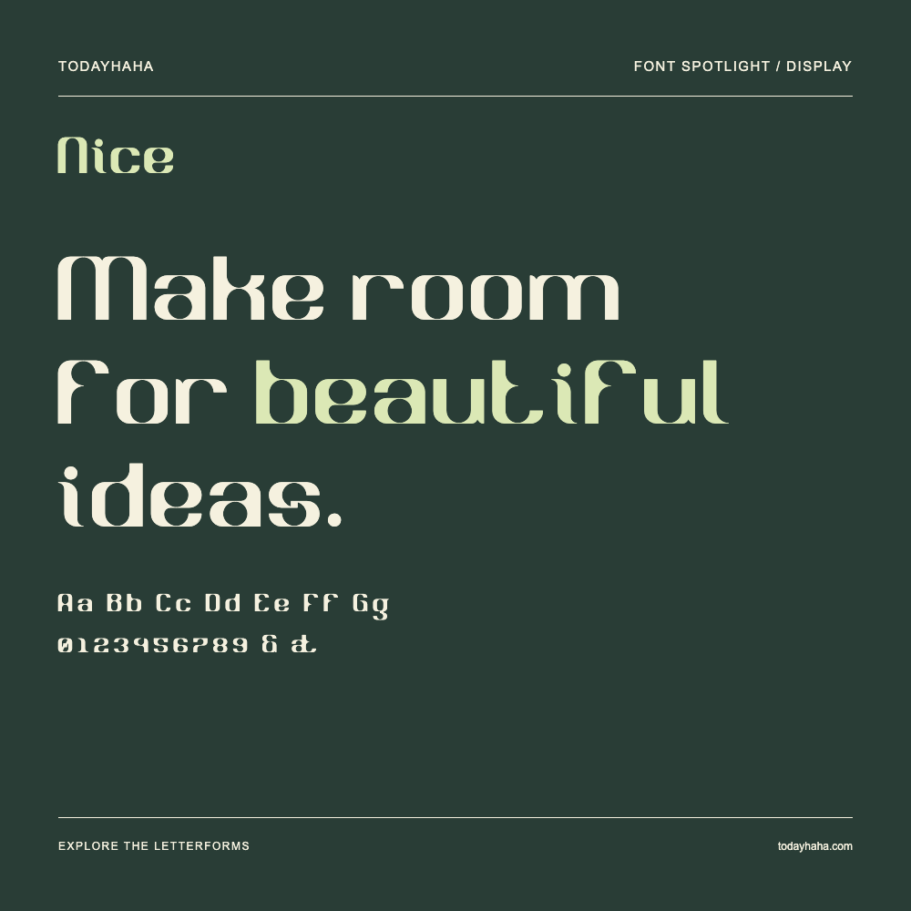 Nice — Typography poster with sample text