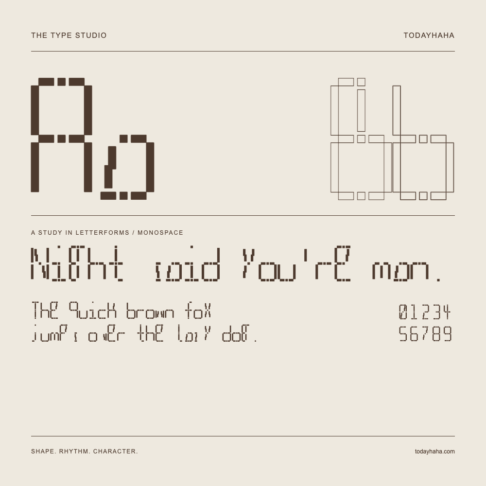 Night said you're man. — Buchstabenstudie mit Beispielsatz und Ziffern
