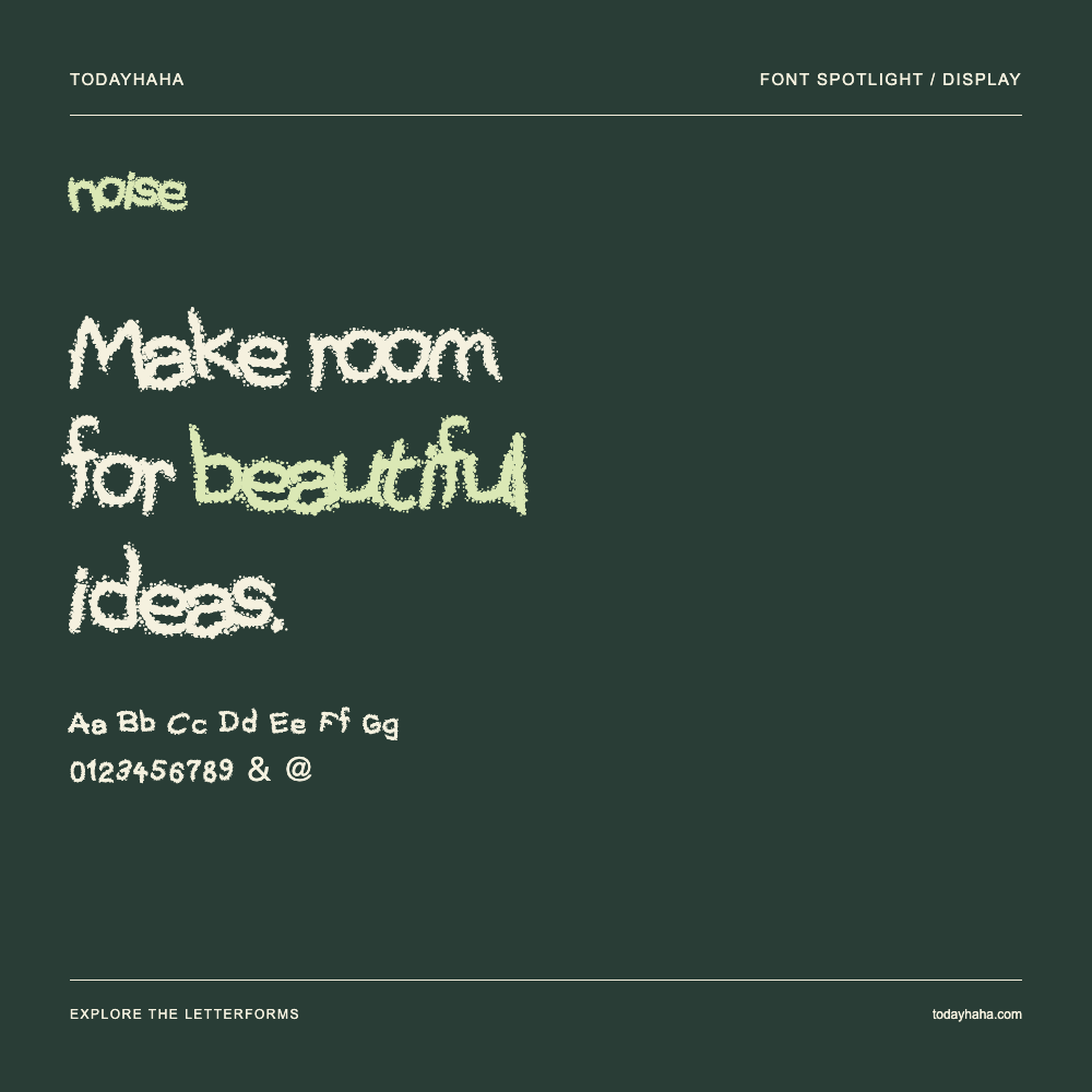 noise — Typography poster with sample text