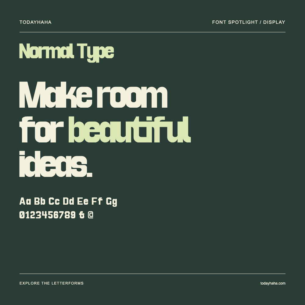 Normal Type — Typografieposter mit Beispieltext