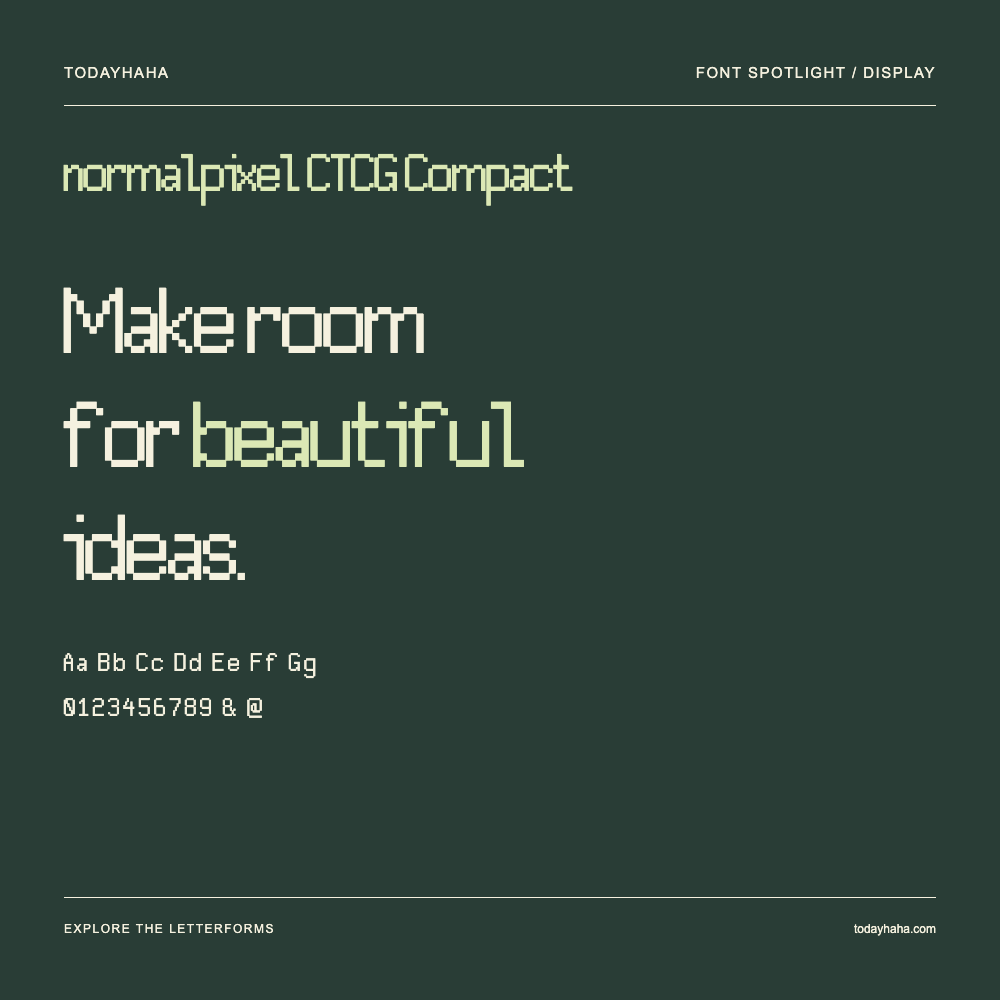 normalpixel CTCG Compact — Typografieposter mit Beispieltext