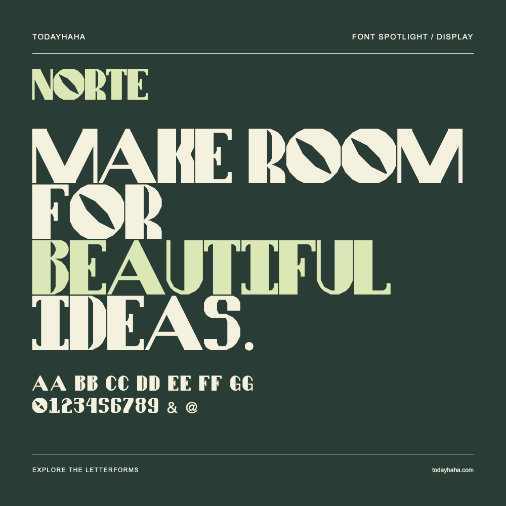 Norte — Typografieposter mit Beispieltext