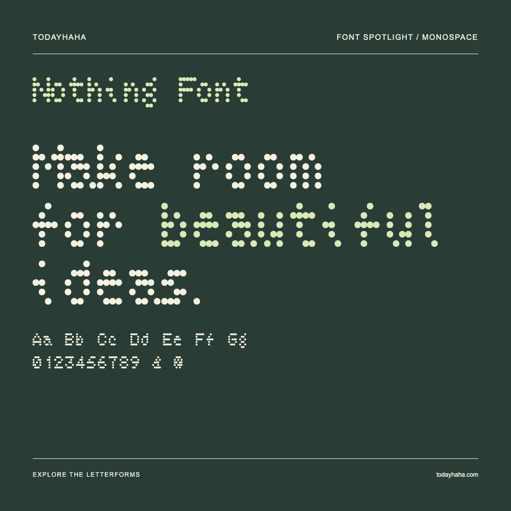 Nothing Font — 字体排版海报：示例文字