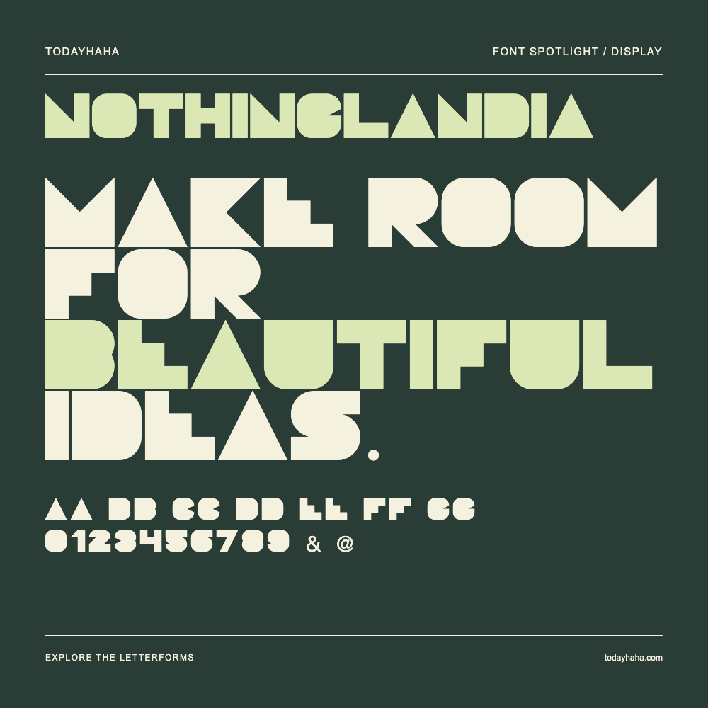 Nothinglandia — Typografieposter mit Beispieltext