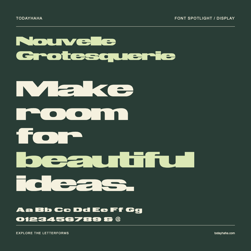 Nouvelle Grotesquerie — Typografieposter mit Beispieltext