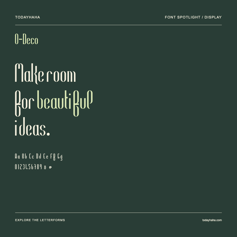 O-Deco — Typografieposter mit Beispieltext