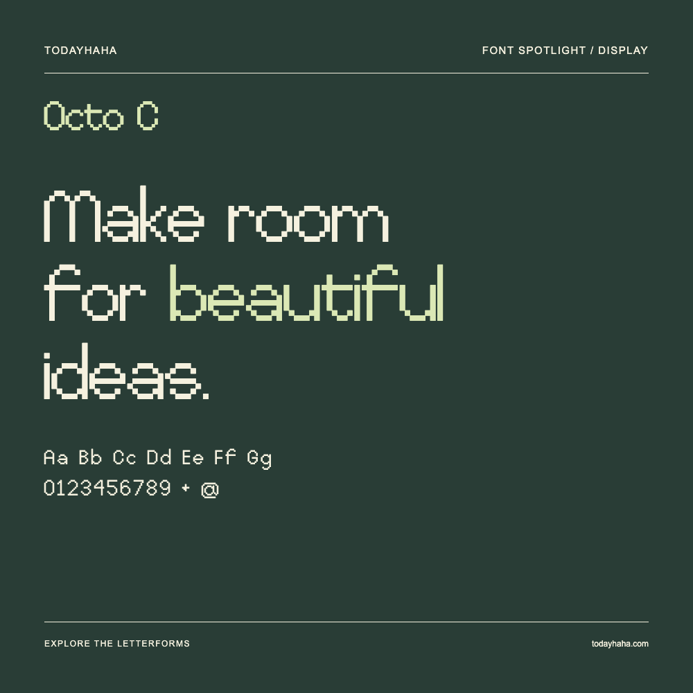 Octo C — Typography poster with sample text