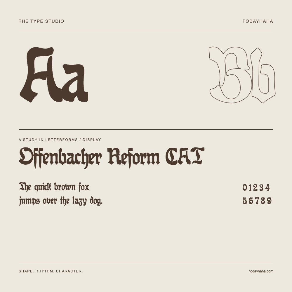 Offenbacher Reform CAT — Estudio de letras con una frase y números