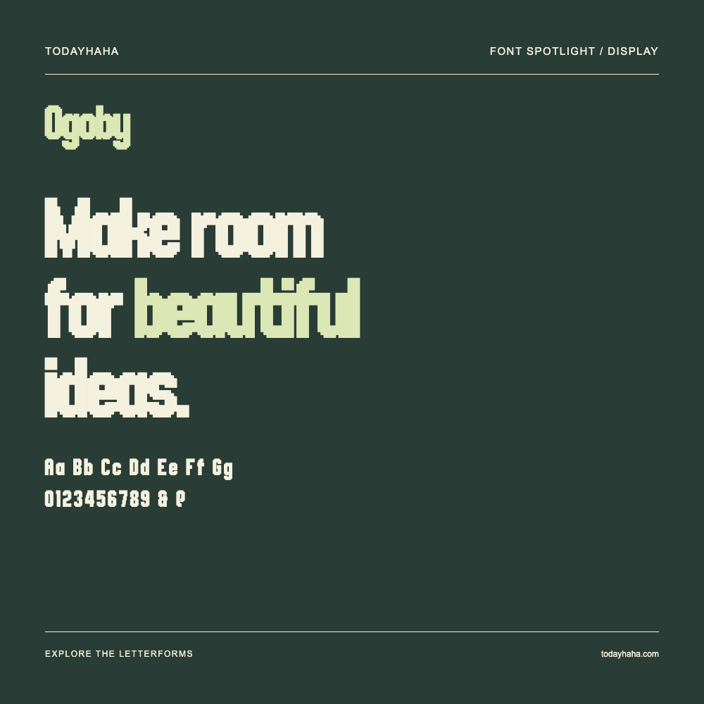 Ogoby — Affiche typographique avec exemple de texte
